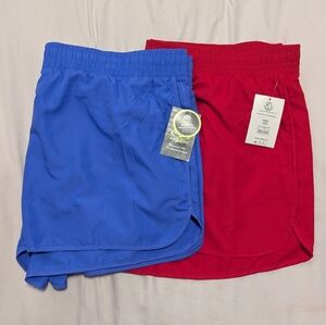 NWT 2PC. BUNDLE OF WOMEN'S ATHLETIC WORKS SHORTS (2X & 3X)